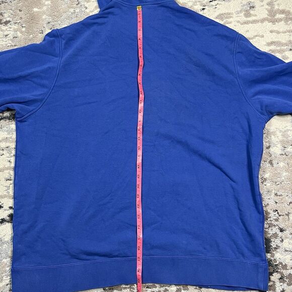 2000s Y2K Nike Football Center Swoosh Blue Hoodie Pullover Size XL Silver Tag - Picture 11 of 11